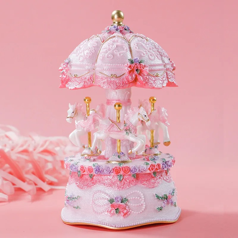 Snow Globe Musical - Birthday Gift Music Box Carousel Crystal