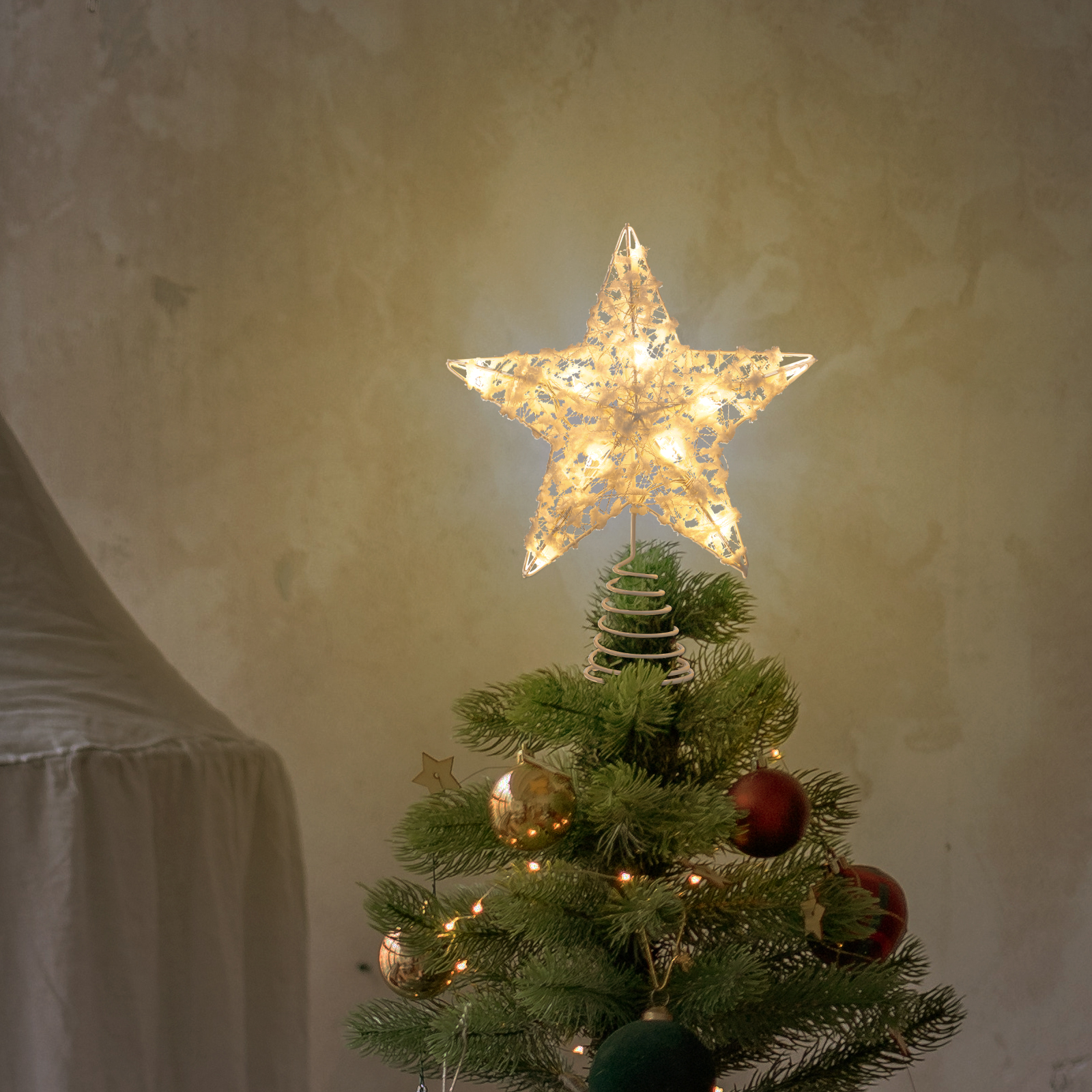 1Pcs Christmas Tree Star Lamp  - Star Tree Topper review and price