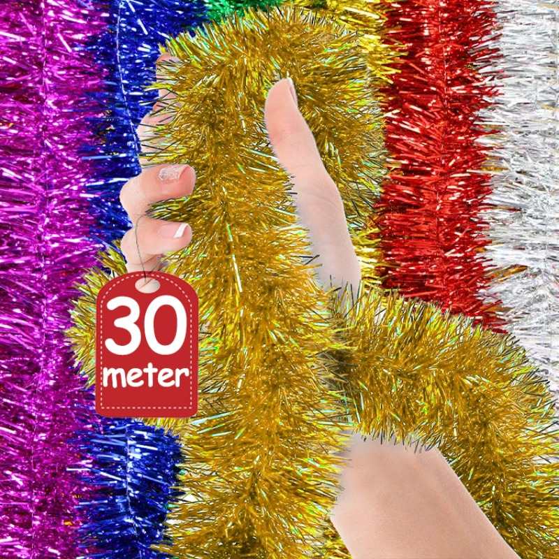 1.5/30M Long Bold Thicked Stri - Tinsel Garland Decoration review and price