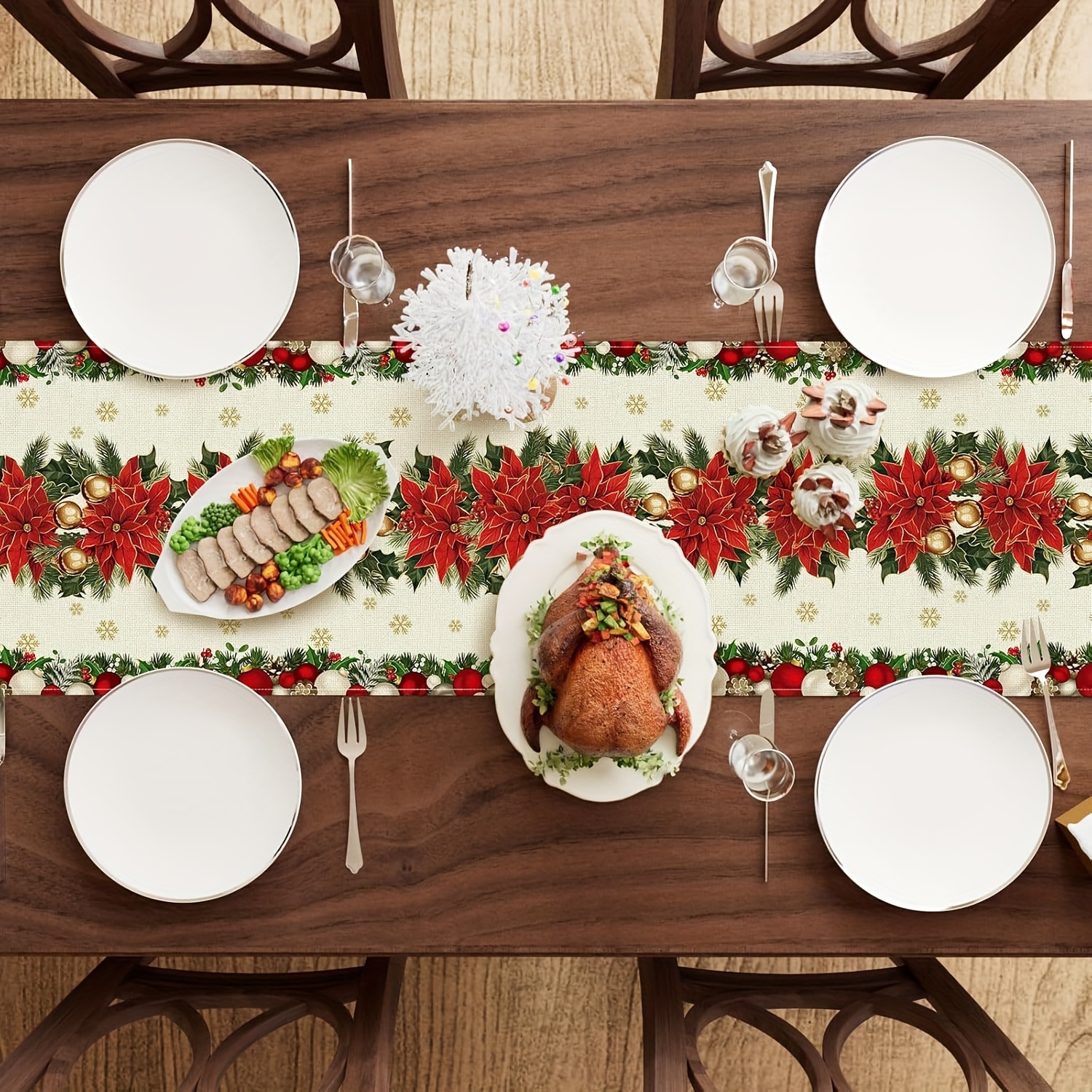 1pc Multi-Size Winter Floral T - Christmas Table Runner review and price