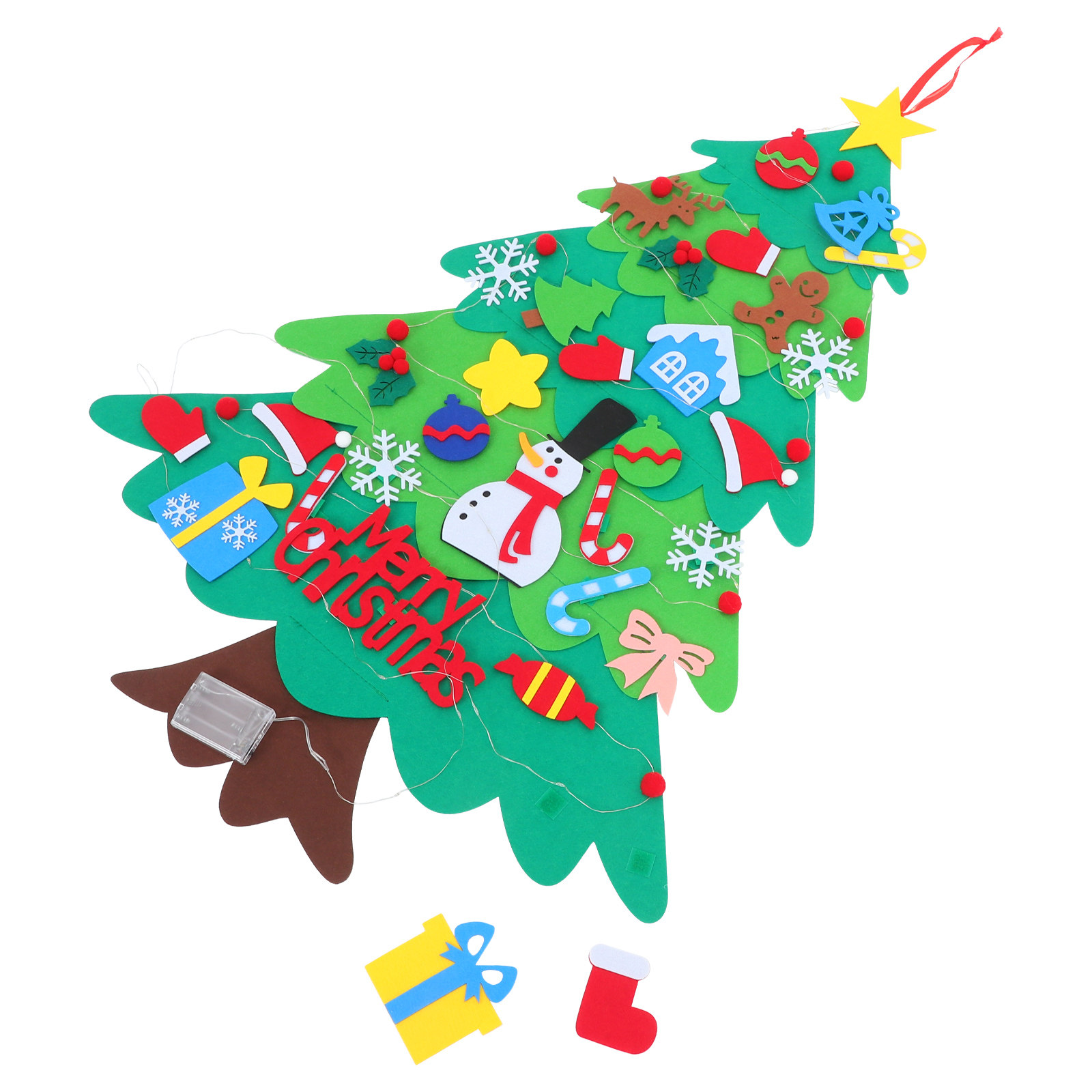 1Set Felt Christmas Tree Wall  - Christmas Stocking Hanging review and price