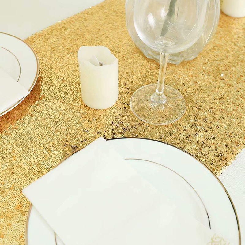 Golden Sequin Table Runner for - Christmas Table Runner review and price