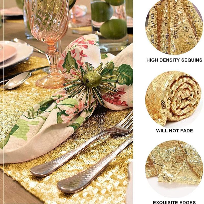 Golden Sequin Table Runner for - Christmas Table Runner review and price