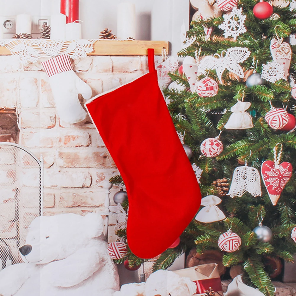 Christmas Plush Santa Claus Fa - Christmas Stocking Hanging review and price