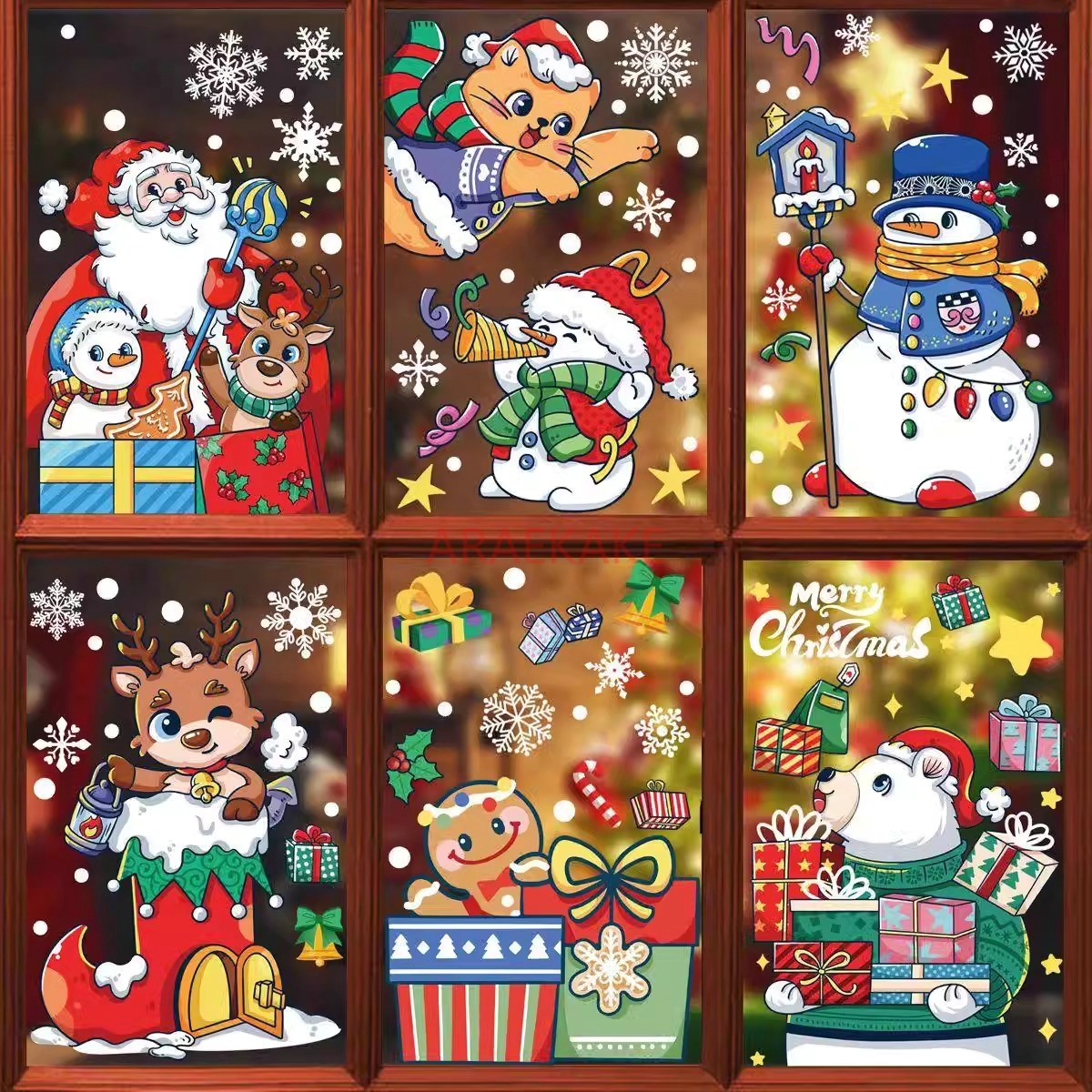 1set Snowman Static Window Sti - Snowflake Window Decal review and price