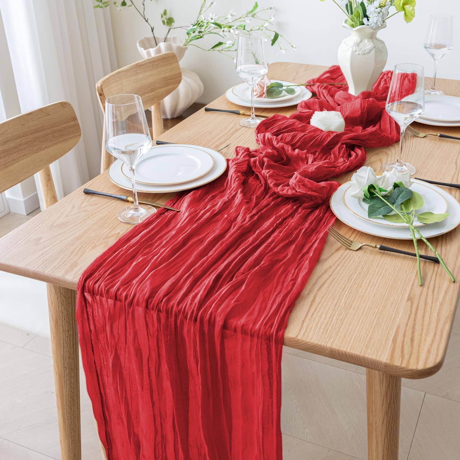1.8/3/4M Long Red Table Runner - Christmas Table Runner review and price