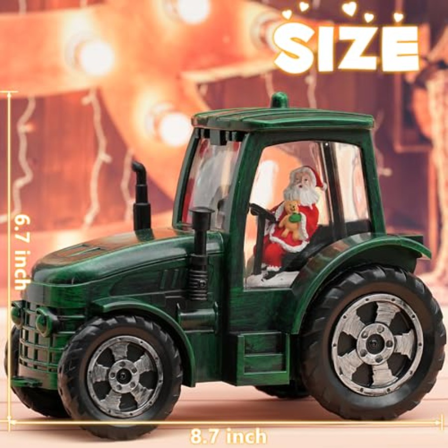 Christmas Snow Globe Tractor S - Snow Globe Musical review and price