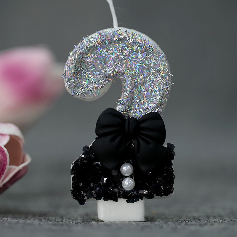 Midnight Bow & Pearl 0-9 Numbe - Holiday Candle Set review and price