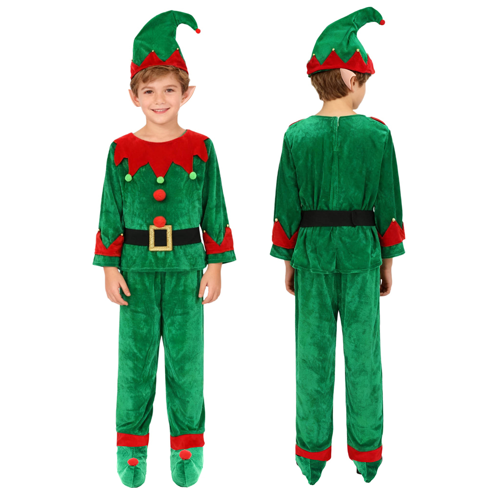 Boys Christmas Santa Claus Cos - Elf Costume Christmas review and price