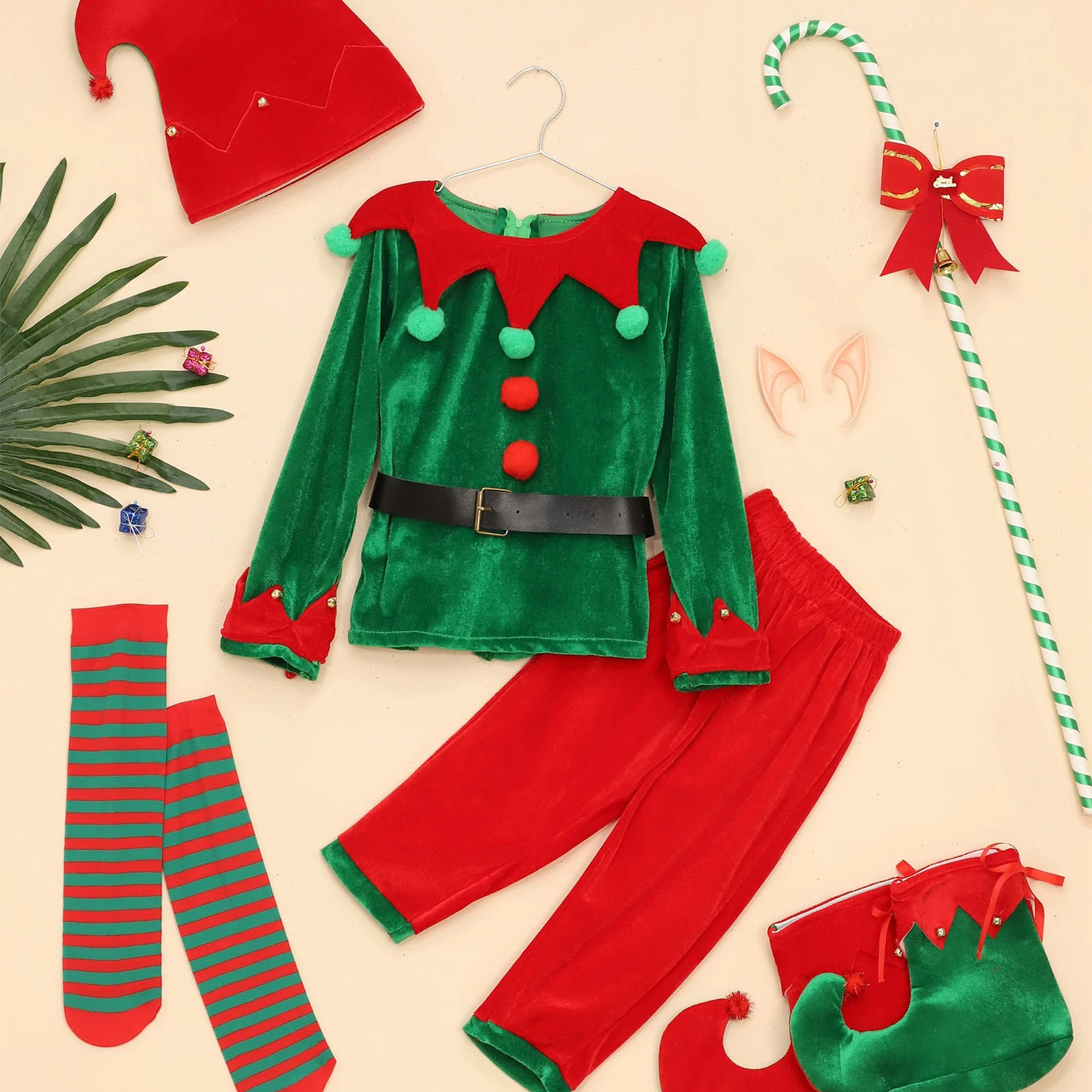Boys Christmas Santa Claus Cos - Elf Costume Christmas review and price