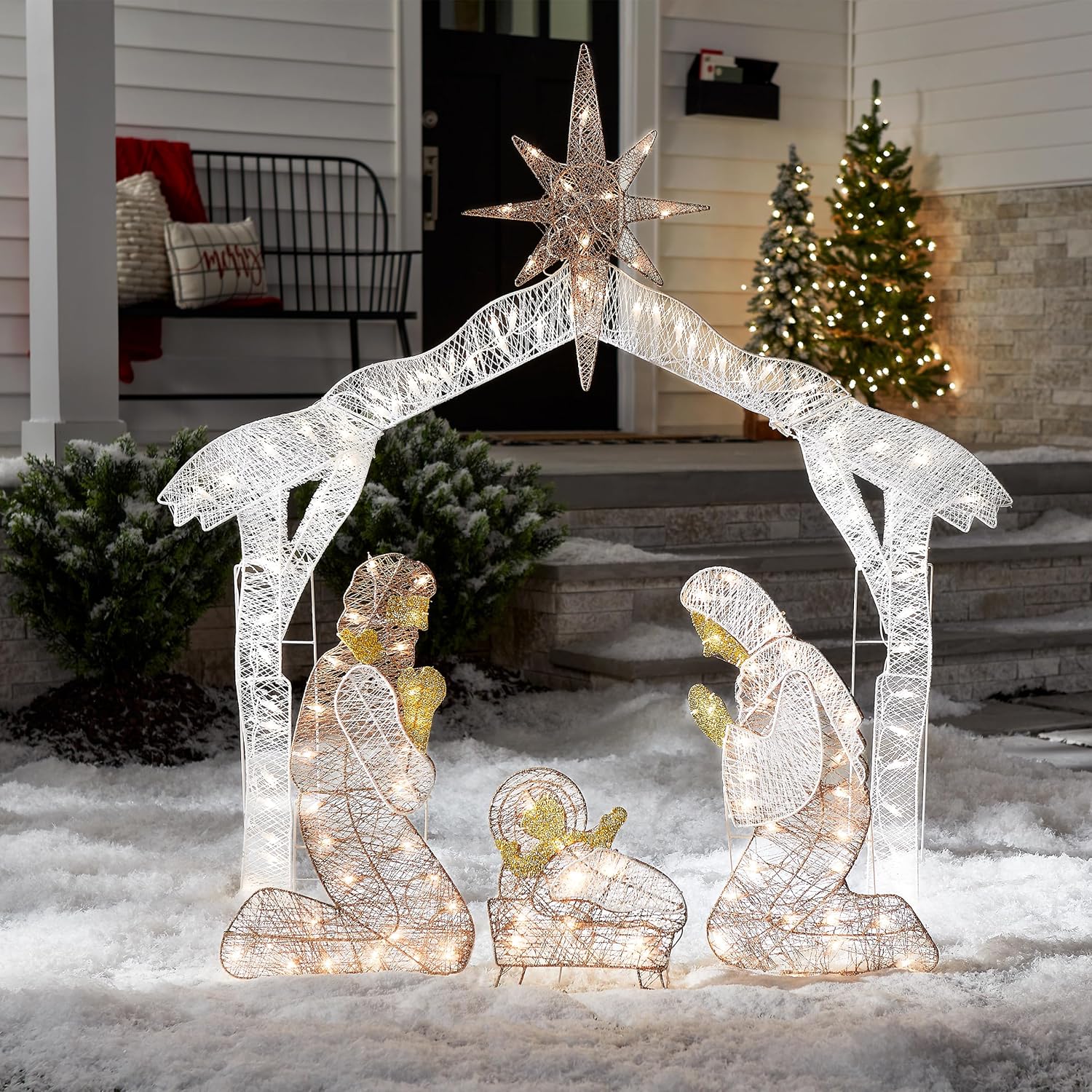 4.5 ft Pre-lit Artificial Chri - Christmas Tree Artificial review and price