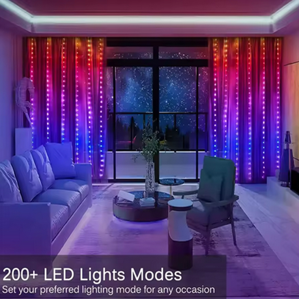 3M RGB Smart LED Curtain Light - Christmas Lights Outdoor review and price