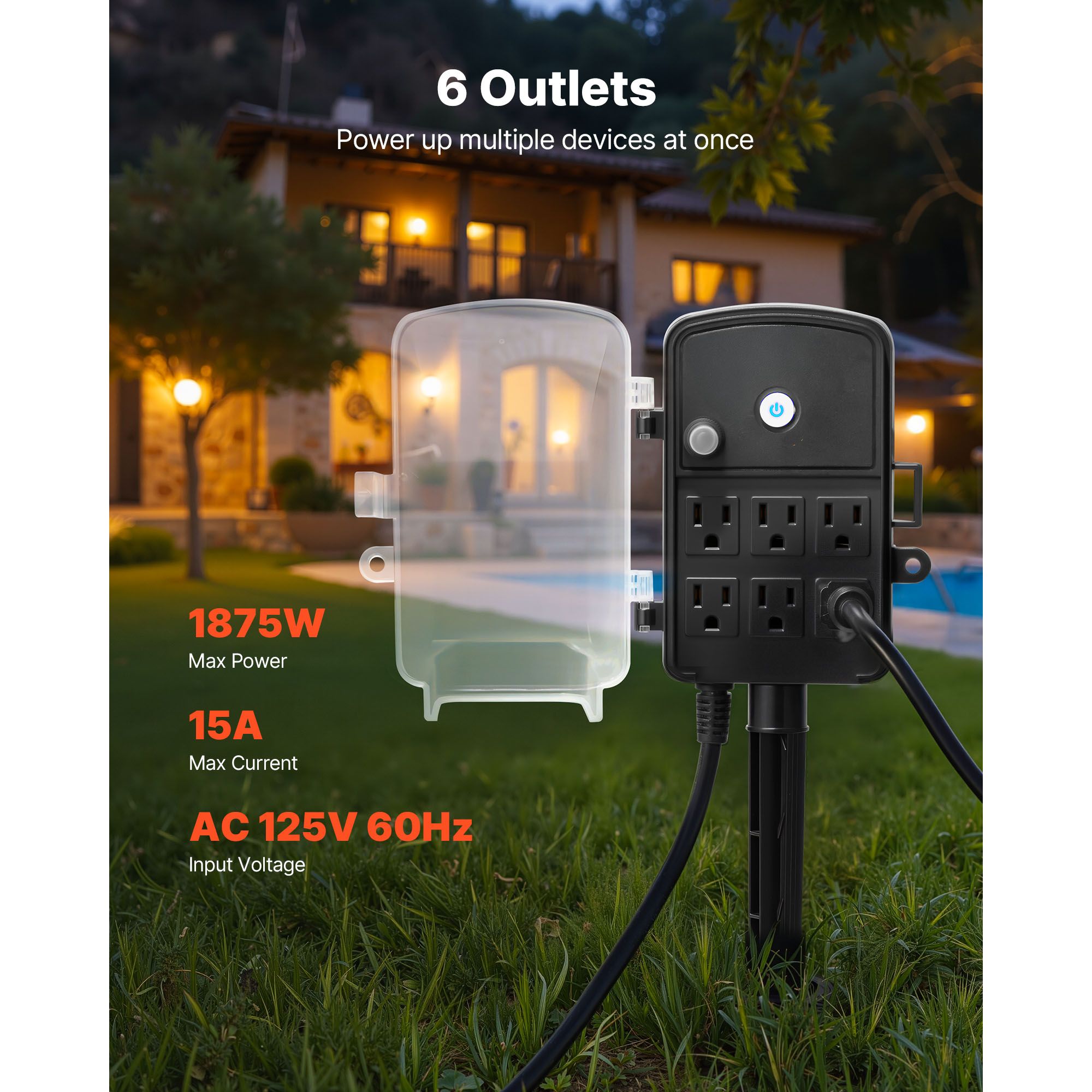 Outdoor Power Stake 25FT Exten - Christmas Lights Outdoor review and price