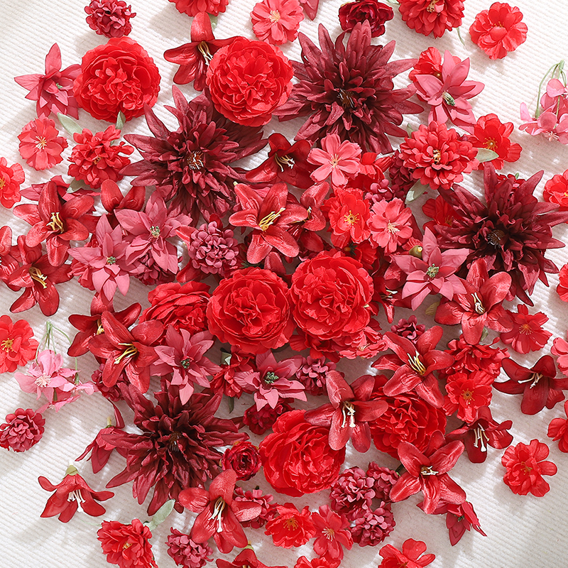 20Pcs Red Artificial Flowers H - Christmas Wreath Fake review and price