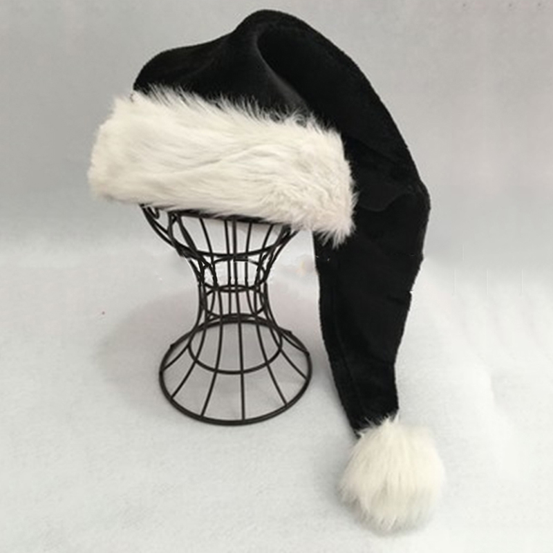 Christmas Santa Hat Black Long - Santa Hat Plush review and price